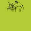 Printers midi jute tote Thumbnail