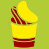 Printers midi jute tote Thumbnail